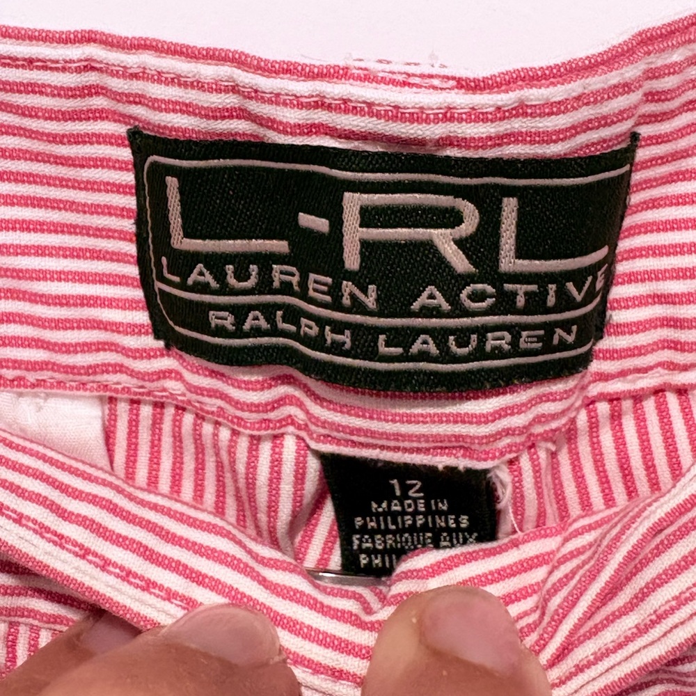 Lauren Ralph Lauren Pink Striped Shorts Size 12 “Classic”